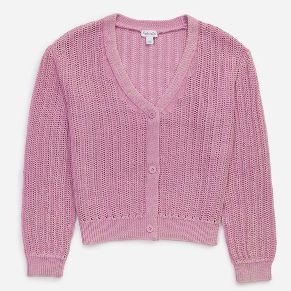 SUMMER CARDIGAN IN THISTLE - Picture 1 of 1